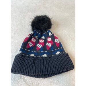 Vera Bradley Women's Cozy Hat Night Owls One Size Beanie Pom Knit